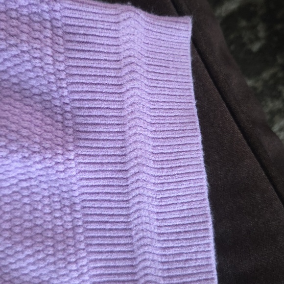 BRAND NEW Ann Taylor Lilac Textured Knit Short Sleeve Sweater - Size Medium - Picture 5 of 9
